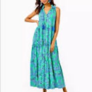 Lily Pulitzer Malone Maxi dress green size S
